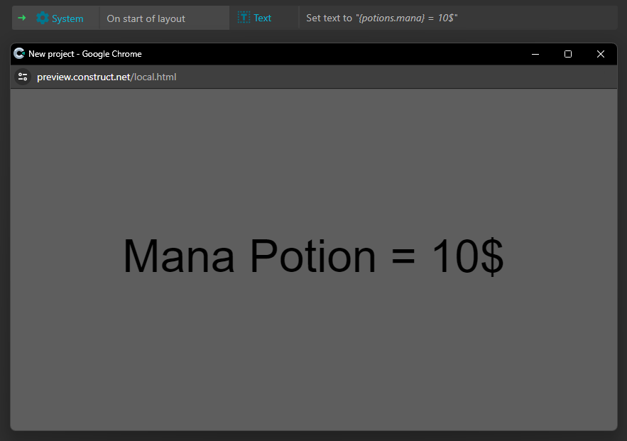 Изменение текста во время игры